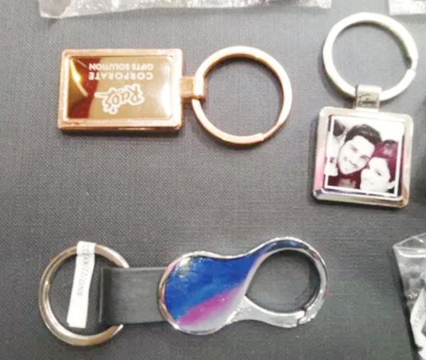 Metal Keychain - available with branding - Rates 45 to 150 per pc