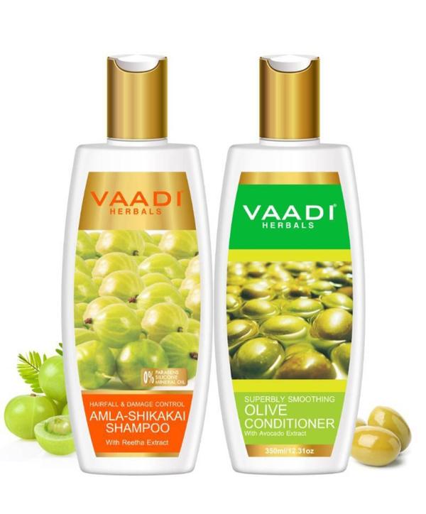 An expert remedy for hair-fall condition, Vaadi Herbals amla shikakai hair fall and damage control shampoo follows a triple-action plan- promoting healthy scalp, strengthening hair roots and deep-conditioning hair. Shikakai and Reetha keep the scalp free of infections. Amla strengthens and stimulates hair follicles, thus controlling hair fall and promoting hair growth.Ingredients:Coconut Oil Derivatives (Cocos Nucifera Oil), Amla Extract (Phyllanthus Emblica), Shikakai Extract (Acacia Concinna), Reetha Extract (Soapnuts), Triphla Extract (Emblica Officinalis), Aloe Vera Extract ( Aloe Vera Callus Extract), Organic Honey ( Mel Extract), Soya Protein (Hydrolyzed Soy Protein), DM Water (Aqua)How to use:Apply Vaadi Shampoo On Wet Scalp AndHair. Massage gently and wash.