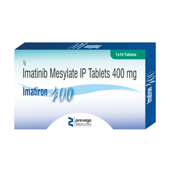 IMATIRON 400 MG TABLET belongs to the class of medicines known as tyrosine kinase inhibitors. It is used in the treatment of blood cancer (chronic myeloid leukemia and Acute lymphocytic leukemia) and gastrointestinal stromal tumor.
