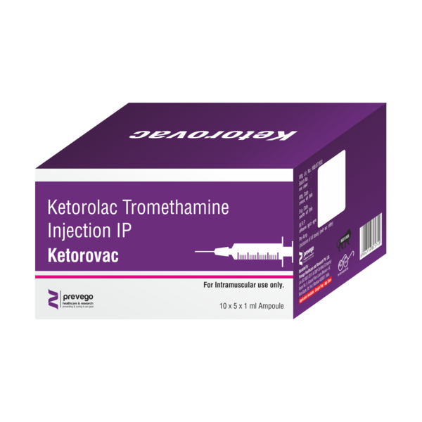 KETOROLAC Injection is used for the short term treatment of moderate to severe pain. It effectively alleviates pain, inflammation and fever. It should not be used for mild or long-term painful conditions. It is given in cases where oral administration is not possible.