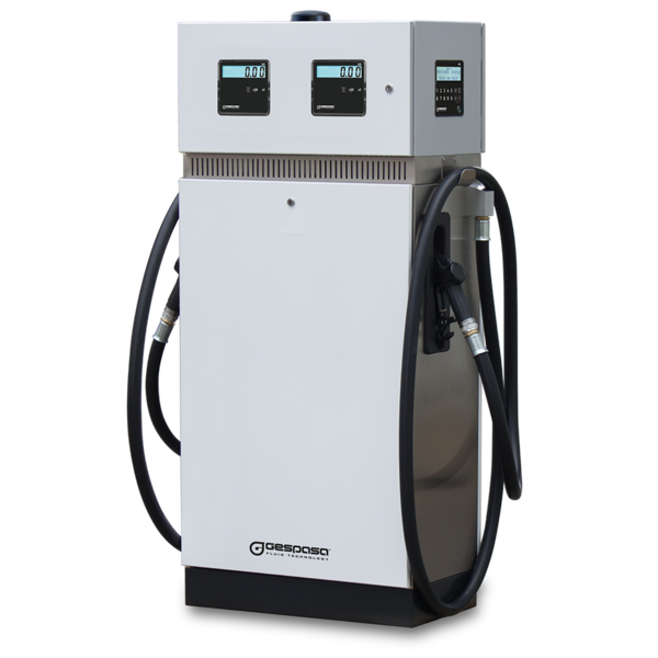 Supply kits with ATEX components, special for installations of diesel, petrol, kerosene supply.This kit is composed of two high accuracy hydraulic groups and the GK-7 or GK-7Plus own consumption controller.Composed of:CHASSIS:Sides in stainless steelDoors made of aluminium and the remainder frame made of steelSpecial treatment to protect against corrosion and QUALICOAT CLASS 1 powder coating finishingWeatherproof2 HYDRAULIC GROUPS composed of:Pump: Self-suction, eccentric with self-adjusting blades with gas separator. Flow: 80 or 110 l/min · Recirculation bypass valve · filterMeter: made of aluminium of 4 pistons with positive displacement · Accuracy: ±0.2 % · Pulser of 2 channels of 100 pulses per litre · Mechanical totalisatorEExd Motor with ATEX certificate · IP-55 protection:Triphase 80 l/min · 1 kW 230/400 VACSingle-phase 80 l/min: 1 kW 230 VACTriphase 110 l/min: 1.5 kW 230/400 VACELECTRONICS (x2): Electronic displayCONTROLLER:GK-7Plus: Communicate automatically and wirelessly, through 2G, to the cloud software www.dieselplus.netGK-7: You will need to purchase a communication kit, which includes the necessary software and hardware to connect your dispenser to a PCIt is supplied with:4 m delivery diesel double layer hose with 1