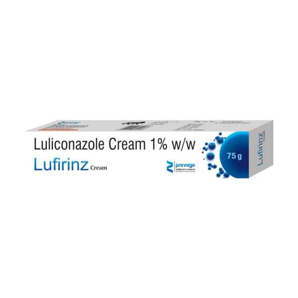 LUFIRINZ 75GM is an antifungal medicine used to treat fungal infections of the skin such as athlete’s foot, Dhobie Itch, thrush, ringworm, and dry, flaky skin. It works by killing the fungi that cause these infections