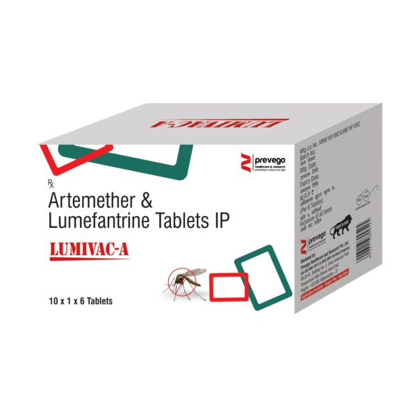LUMIVAC A Tablet is used for the treatment of malaria in both children and adults. It contains two medicines both of which belong to a group of medicines called Antimalarials. However, it is not used to prevent malaria or to treat severe/complicated malaria (when the brain, lungs, or kidneys are affected).