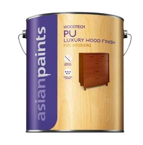 WoodTech PU Interior:- Asian Paints WoodTech PU Interior is an acrylic based clear coating, which offers excellent stain resistance, better hardness and long-lasting durability.PRODUCT BENEFITS:- Superior Gloss Retention:- The gloss retention of WoodTech PU is superior, making it retain gloss for longer. Resists Cracking:- WoodTech PU has a strong yet flexible film, hence, it resists cracking even on curved surfaces.Superior Resistance: WoodTech PU for Interior has good scratch, stain and heat resistance. Hardness: WoodTech PU has superior film hardness making the product more durable.ADDITIONAL INFORMATION :- POST PAINTING CARE :- For removing stains on tiles and metal surfaces, apply NC Thinner on the surface and wipe clean. If stains are difficult to remove, scrapping can be done after applying NC thinner on the stained area. Precautions need to be taken while spraying/ brushing, like masking of adjourning areas with suitable material, as the stains may be difficult to remove if present on wood or coated wooden and wall surfaces.TECHNICAL DETAILS;- Drying Time: Surface dry time 25 minutes. Tack Free time 3 hrs. b. Gloss levels: 90% minimum (Glossy) and 10-15% (Matt) on coated wooden panel at 60º Gloss Head. c. Flash point (IS 101/1987, Part 1, Sec 6): Above 15°C (59° F). d. Stability of thinned paint: To be used within 3 hours. e. Shelf Life: 2 years from date of manufacture in original tightly closed container away from direct sunlight and extensive heat. PRECAUTIONS:- For optimum performance, Asian Paints WoodTech PU Interior must be applied at a temperature between 20°C and 40°C and humidity not above 75%. Do not over-thin and mix according to recommended ratios. Stir well and strain before use. SAFETY FEATURES :- Kindly refer to the MSDS for WoodTech PU Interior Sealer, Gloss and Matt, which gives detailed information on safety measures while handling the paint. Store the product at ambient conditions in well ventilated locations and away from source of ignition and fire. Use protective equipment like rubber/polyurethane gloves, safety goggles/glasses, face mask while handling the paint.Avoid eye and skin contact. In both cases wash with soap and plenty of water. Get medical attention if irritation develops or persists. Do not inhale or ingest. In case of inhalation move to fresh air and seek medical attention if symptoms persist in both cases. Dispose in land filling. Do not dispose in any drain or land filling. No added Lead, Mercury or Chromium compounds. Flammable We are also providing services for home painting.