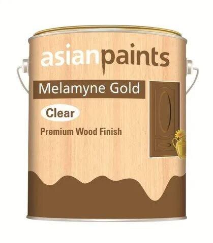 Asian Paints WoodTech Melamyne Gold Clear is a solvent based acid cure clear coating, which offers excellent smooth finish and good hardness.Non YellowingWoodTech Melamyne Gold Clear is specially formulated to resist yellowing of the film over the years.ResistanceWoodTech Melamyne Gold Clear Interior has moderate scratch, stain and heat resistance.Good Gloss RetentionWoodTech Melamyne Gold Clear Glossy has good gloss retention and keeps your furniture looking shiny for years.HardnessThe hard film of WoodTech Melamyne Gold Clear protects your interior furniture effectively against daily wear and tear.We are also providing services for home painting.Additional Information:Delivery Time: 2-5 days