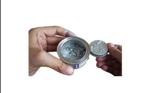 Product Description:-High quality Bright Aluminium Paint based on treated oil varnish medium and incorporating high luster flake aluminum with extremely durable and exceptional water resistance properties.Areas Of Application:- For interior and exterior surfaces where durable and brilliant finishes are required such as Storage tanks, piping railings and galvanized roofing sheets etc.Product Information:-Pack size:- 4 liter, 1 liter, 500ml, and 200ml Shade / Colour range Metallic Aluminium Method of Application Brush, or Spray. Technical/Information/Data:-Thinner Asian Paints Mineral Turpentine. Thinning ratio (by vol.) Supplied ready for use and if necessary add up to 5-10% with Asian Paints Mineral Turpentine. Spreading Rate Approximately 15-20 sq. mt / per liter Drying time at 30 0 C Surface Drying 3 hour Hard Drying 10 – 12 hoursRecoating Time After 16 hours Surface Preparation:-Wood Work :-Sand paper thoroughly. Clean down, apply one coat of Asian Paints Aluminium Wood Primer before applying Bright Aluminum Paint.Iron & Steel:- Remove scale and surface rust by chipping and wire brushing. Clean down and apply a coat of Asian Paints Zinc Phosphate Primer for better results. Galvanized Iron:-  Wash down with Asian Paints Mineral Turpentine, allow drying & apply a coat of Metacare Etch Primer before application of Asian Paints Bright Aluminium Paint. Aluminium & Aluminium Alloys:- Wash down with Asian Paints Mineral Turpentine. Rub down with steel wool or abrasive paper. Clean and apply one coat of Metacare Etch Primer before applying Bright Aluminium.  