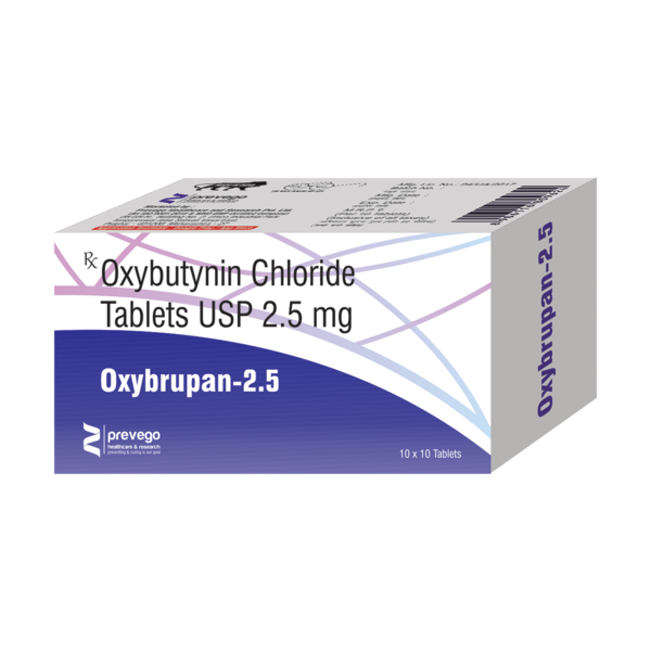 OXYBRUPAN 2.5 Tablet is used in the treatment of overactive bladder. It relieves urinary symptoms like frequent urination, urgent need to urinate, and inability to control urination.