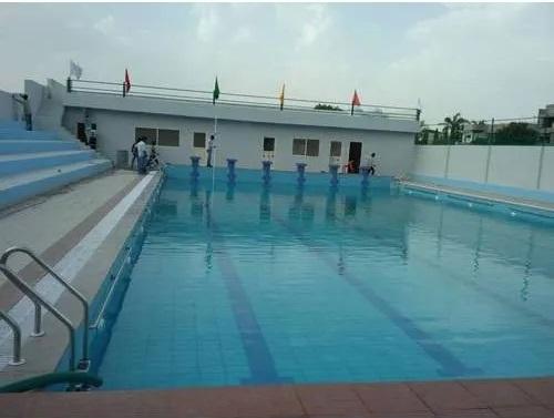 Dimension (Length X Breadth)	  -    25M x 18MMaterial	                                          -    FiberglassPool Type	                                  -    OutdoorHeight	                                           -   5 FeetColor	                                           -   BlueSo as to become a preferential business name, we are leading company for construction of Semi Olympic Swimming Pool.Features:ReliableDurableOptimum qualityFine designs