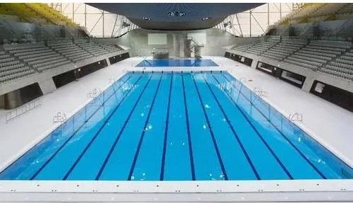 Minimum Order Quantity: 2000000 LitreDimension (Length X Breadth)	  -    50m x 25mMaterial	                                          -    FiberglassPool Type	                                  -    OutdoorHeight	                                          -    5 feetColor	                                           -   BlueSince we have established our base in this highly competitive industry, we are readily engrossed in the arena of presenting Olympic Swimming Pool.Features:Optimum qualityFine finishSturdyDurableProduct Specifications :Type : Engineered FlooringMetals Type : SteelSurface Treatment : AccentSize : Standard / As Per Requirement