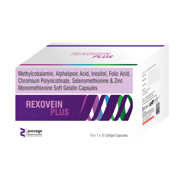 REXOVEIN PLUS Capsule is a nutritional supplement. It is taken to treat conditions caused by deficiency of vitamins, minerals, and other nutrients in the body. It also ensures proper growth and functioning of the body.