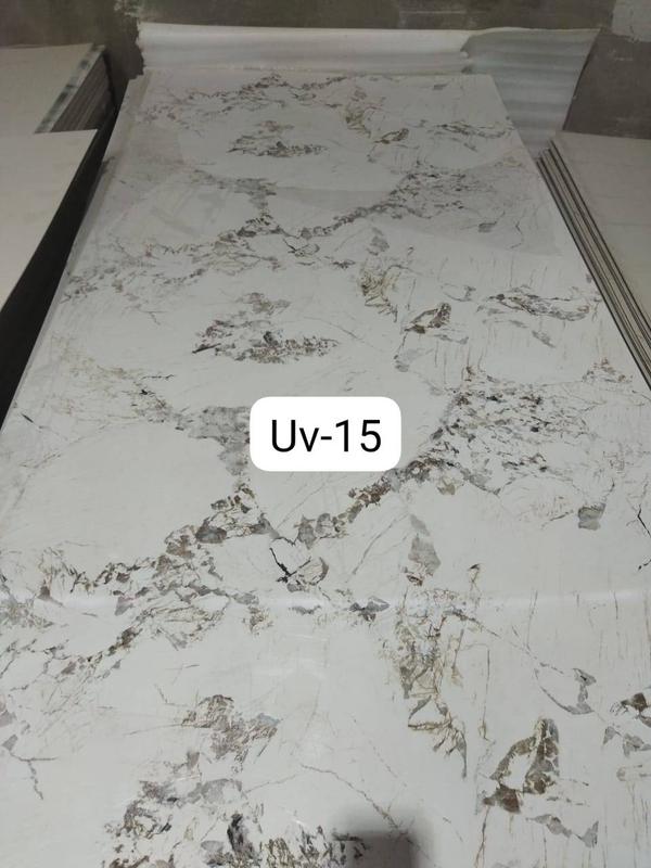 UV marble sheet made with pvc Glossy shine, mirror look,  waterproof, Best use for Luxury interior.