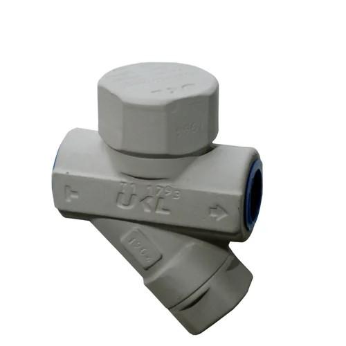 The thermodynamic traps UTD 55 separate condensate and steam based on velocity, which is higher in the case of smoke than condensate. Condensate pressure is used to open the web by lifting the disc, discharging condensate at low pressure. The flash steam condenses, and the incoming higher pressure condensate pushes the disc opening the trap, and thus the cycle continues.