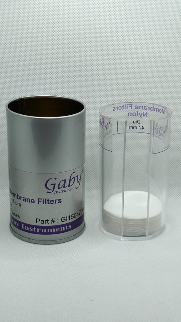 Nylon Membrane Filter 800-micron 47 mm 100/PackPore Size: 8micronDía: 47mm Material: NylonPack Size: 100 Filters Per PackageORIGIN: GABY INSTRUMENTS