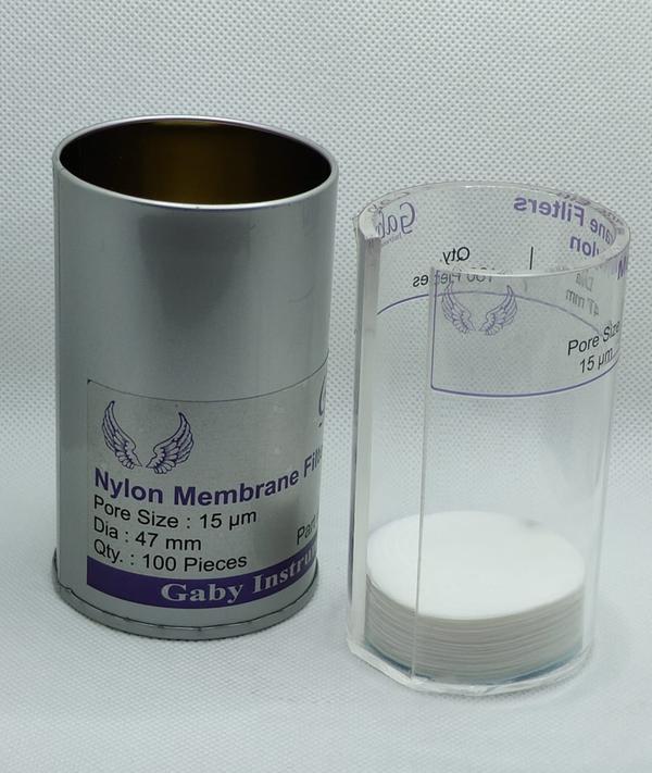 Nylon Membrane Filter 200-micron 47 mm 100/PackPore Size: 200micronDía: 47mm Material: NylonPack Size: 100 Filters Per PackageORIGIN: GABY INSTRUMENTS