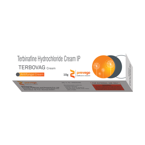 TERBOVAG CREAM contains Terbinafine which belongs to the group of medicines called Antifungal agents. It is used topically to treat fungal skin infections.