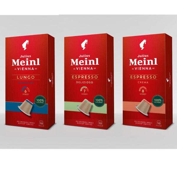 3 Blends : Espresso Delizioso , Lungo Classico and Espresso Crema Biodegradable Capsules 10×5.6g (3 count pack of 10 each)
