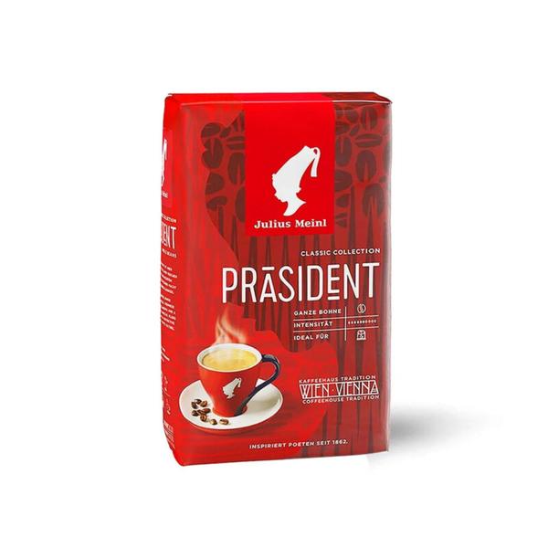 Central American, South American and South-East Asian varieties are carefully blended to create this coffee. The Prasident, made with finest Arabica beans, is medium roasted with gentle acidity.