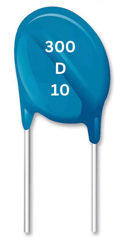 MOV, MATTEL OXIDE VARISTOR 300 D 10