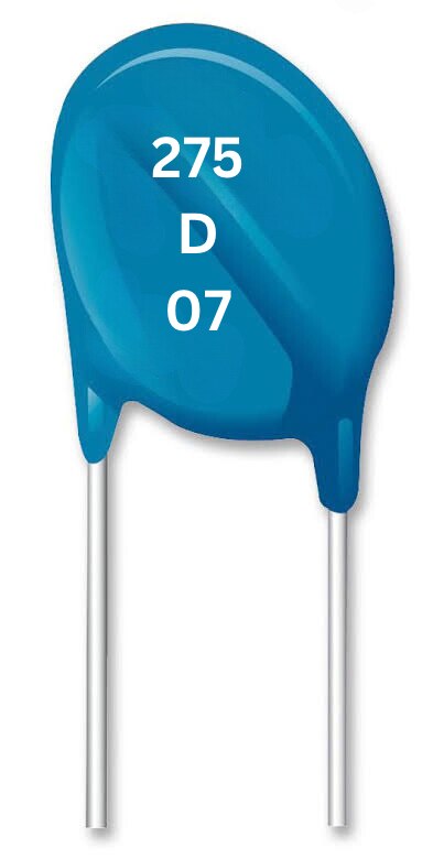 MOV, METTAL OXIDE VARISTOR 275 D 07