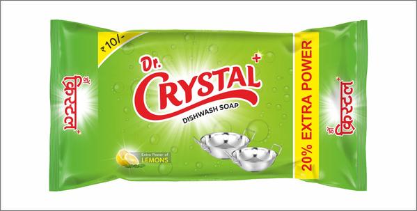 Dr CRYSTAL DISHWASH SOAP  available in RS 5 and Rs 10