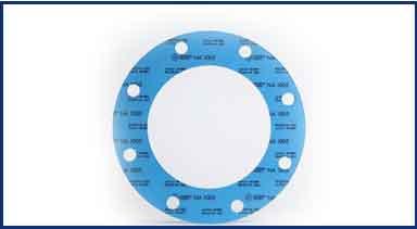 Compressed non-asbestos sheet material produced from a blend of aramid and other synthetic fibers bonded with NBR