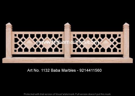Jodhpur Sand Stone Jalis are exquisite architectural elements that exemplify the artistry of Jodhpur, a city renowned for its traditional stone craftsmanship in India. These intricately carved stone lattices are crafted from the iconic Jodhpur sandstone, showcasing the city's exceptional skills in stonework. The design of Jodhpur Sand Stone Jalis is a harmonious blend of traditional and contemporary motifs, featuring intricate geometric and floral patterns that not only serve functional purposes, such as providing ventilation and privacy, but also serve as beautiful ornamental features. The natural earthy tones and textures of the sandstone enhance the visual appeal of these jalis, making them a sought-after choice for adorning palaces, havelis, and other architectural wonders. These Jodhpur Sand Stone Jalis not only serve as practical architectural elements but also stand as symbols of tradition and artistic craftsmanship. They represent the timeless beauty and cultural significance of Jodhpur's stone work, adding an air of elegance and cultural richness to the structures they adorn, truly capturing the essence of the city's architectural heritage.