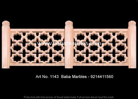 Jodhpur Sand Stone Jalis are exquisite architectural elements that exemplify the artistry of Jodhpur, a city renowned for its traditional stone craftsmanship in India. These intricately carved stone lattices are crafted from the iconic Jodhpur sandstone, showcasing the city's exceptional skills in stonework. The design of Jodhpur Sand Stone Jalis is a harmonious blend of traditional and contemporary motifs, featuring intricate geometric and floral patterns that not only serve functional purposes, such as providing ventilation and privacy, but also serve as beautiful ornamental features. The natural earthy tones and textures of the sandstone enhance the visual appeal of these jalis, making them a sought-after choice for adorning palaces, havelis, and other architectural wonders. These Jodhpur Sand Stone Jalis not only serve as practical architectural elements but also stand as symbols of tradition and artistic craftsmanship. They represent the timeless beauty and cultural significance of Jodhpur's stone work, adding an air of elegance and cultural richness to the structures they adorn, truly capturing the essence of the city's architectural heritage.