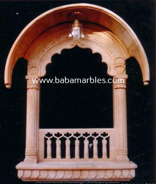 A Jodhpur Sandstone Jarokha is a splendid architectural element that embodies the rich heritage and craftsmanship of the Indian city of Jodhpur. These intricately carved stone windows, or 