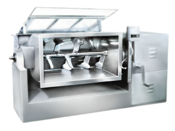 The mass mixer is designed for uniformly mixing of dry and wet material and specially suitable for powder of pharmaceutical, food, herbals, Agro, chemicals & chemicals. The mass mixer consist of a rigid fabricated structure motor, gear box, mixing drum, stirrer and tilting device, specially designed self adjusting sealing arrangement of unique design is provided to ensure that no black particle enters into the mixing drum, the material under mixing process can be monitoring through acrylic dust cover and its control dusting and contaminations. The tilting device is provided to make easy the unloading of the material and easy cleaning of the mixing drum.* Availbale in working capacity of 5 Liters - 1000 Liters* Avaible in all grades of stainless steel, carbon steel and special alloy steels.* Stainless steel surfaces are polished to desired stanadard. All enterior non-stainless surfaces are painted with enamel paint.* Paddle agitator for center discharge.* Blender is mounted on supports providing adequate discharge clearance.