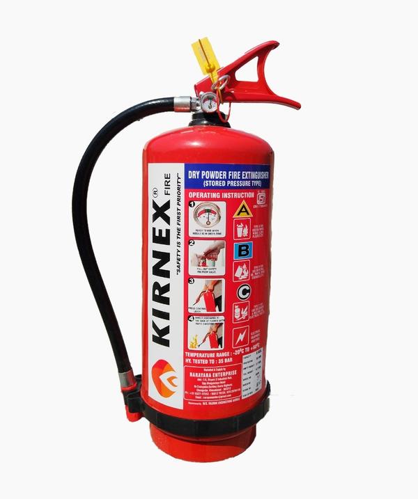 ABC type Stored Pressure fire extinguisher is used to extinguish fires of all classes involving any type of fuel material. Can be effectively used for Electrical or ‘B’ Class Liquid Fuels like Petrol, Diesel, Paint etc, or ‘C’ class Gaseous Fuels like LPG, Acetylene, and even useful for ‘A ‘ class Fires like Wood, Paper, Cloths etc. ABC Stored Pressure Extinguisher can be of controlled usage with its unique discharge valve. They are strictly manufactured as per IS: 15683 and marked with ISI and CE, with Fire Rating. Available Capacity: 1 kg, 2 kgs, 4 kgs, 6 kgs and 9 kgs Fire Rating (MAP) 3A : 89B for 6 Kgs. Average Discharge time: 24 Sec. Average Range of Jet: 6 m Average % Discharge: 93% Operating Temperature: -20 °C to +55 °C Working Pressure: 15 bar Hydro Test Pressure: 35 bar Expelling Agent: UHP Grade Dry Nitrogen Gas. Empty Weight: 2.9 kgs. Full Weight: 8.9 kgs. Approvals: BIS & CE marking