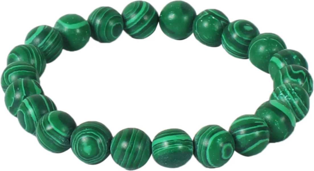 Malachite Bracelet of Best AAA Quality Natural Beads with Certificate of Authenticity. This stretchable elastic beaded bracelet is suitable for all. It is Energised & Activated to wear for Best Results