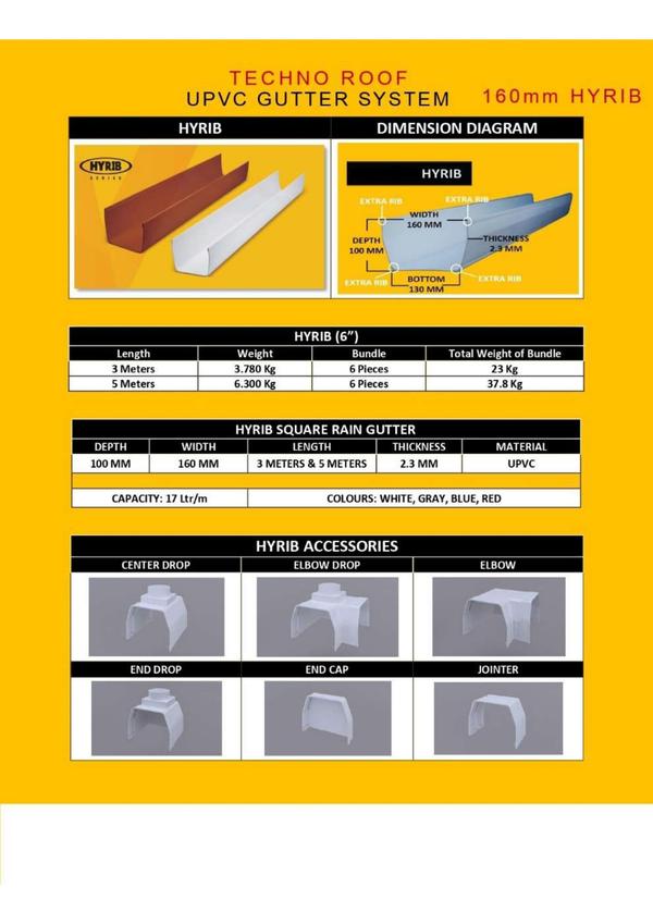 UPVC RAINWATER HARVESTING GUTTER SYSTEMS