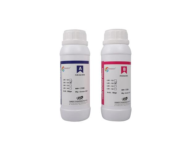 Jay Enterprises LSR-130 is little harder than LSR-125 and it is mainly used for making molds of food grade applications like chocolate,candy products . It also can be used for making molds for concrete stone,GRC,polyurethane products ; wax, candle decoration ; rapid prototypingIts food Grade Two-part silicon rubber: flowable addition cure siliconMedium Fast curing. Cures at room temperature within 5-8 hours.Degassing is requiredAn exceptional fluidity and good operability, easy to demold.Good tensile and tear strength, no shrinkage.