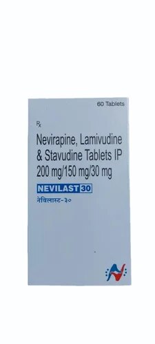Packaging Size	60's tabletsBrand	Nevilast 30Manufacturer	EmcureComposition	Lamivudine + Stavudine + NevirapineTreatment	HIV infectionPrescription/Non prescription	PrescriptionForm	TabletCountry of Origin	Made in IndiaNevilast Tablet is a combination of antiretrovirals medicines. It is prescribed to treat HIV (human immunodeficiency virus) infection. It boosts up the immunity to fight against HIV to manage or treat AIDS (acquired immunodeficiency syndrome).