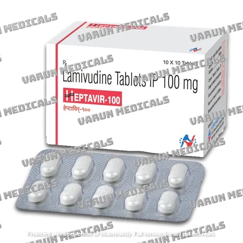 Packaging Size	10 tabletsBrand	Heptavir 100 mgManufacturer	HeteroComposition	Lamivudine 100 mgTreatment	HIV infection Chronic hepatitis B virus (HBV) infectionPrescription/Non prescription	PrescriptionForm	TabletCountry of Origin	Made in IndiaHeptavir 100mg Tablet is used in the treatment of HIV infection and chronic hepatitis B virus (HBV) infection. It prevents the multiplication of virus in human cells. This stops the virus from producing new viruses and clears up your infection.