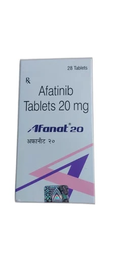 Packaging Size	28 TabletsForm	TabletComposition	AfatinibManufacturer	NatcoPrescription/Non prescription	PrescriptionTreatment	Lung CancerStrength	20 MgBrand	Afanat 20 MgAfanat (Afatinib), is a medication used to treat non-small cell lung carcinoma. It belongs to the tyrosine kinase inhibitor family of medications. It is mainly used to treat cases of NSCLC that harbour mutations in the epidermal growth factor receptor gene.