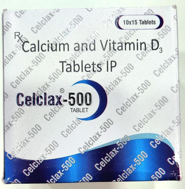 Product Name Calclax-500Pruduct Description Calcium 500mg + Vitamin D3 IP 1000IUPacking 15 TabletsUse * To treat vitamin D and Calcium deficiency. * To treat osteoporosis and other bone-related problems. * For healthy and strong bones & joints. * As an adjuvant to diet in the elderly, pregnancy and breastfeeding.