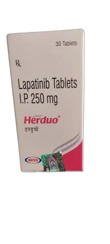 Manufacturer	Natco Pharma LtdPackaging size	StandardBrand	Natco Pharma LtdComposition	LAPATINIBStrength	250mgForm	TabletHerduo Tablet is used in the treatment of breast cancer. It works by stopping or slowing down the growth of cancer cells. It is either used alone or in combination with some other medicine to cure advanced-stage breast cancer.