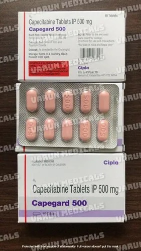 Minimum Order Quantity	10 STRIPEBrand	CapegardComposition	CapecitabineManufacturer	CiplaTreatment	Breast CancerPrescription/Non prescription	PrescriptionDose	500 mgPackaging Size	10 tabsPackaging Type	StripGender	UnisexUsage	CommercialCapecitabine is a chemotherapy medication used to treat breast cancer, gastric cancer and colorectal cancer.