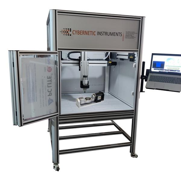 Cybernetic offers 5 Axis XYZAB CNC stages for various R & D Applications. These machines are suitable for 5 axis CNC operations like drilling engraving etc. AB trunnion is mounted on Machine bed that allows fixing of various jobs in 3 jaw chucks. Complex shapes like propeller can be machined using full 5 axis machining capability. The control system of these machines is compatible with various CAM software like Master-CAM, Fusion 360 from Auto Desk