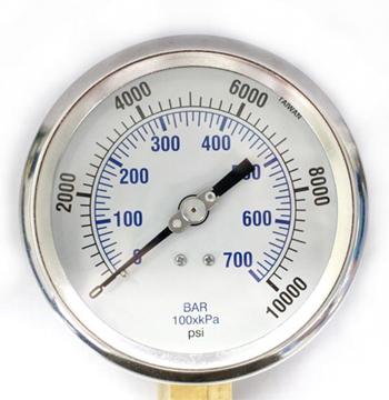 Available in 2 ½”, 4”, 6” Dial SizesAvailable in Brass / SS316 /SS 316L wetted partsCase can be Die Cast Aluminium or SS. Mounting can be direct, Surface, Panel Sensing elements can be Bourdon Tube / Capsule /DiaphragmGauges sealed diaphragm type gauges with local or with remote seals are manufacturedGauges with tri-clover fitting and SMS union fitting are offeredGlycerin filled gauges are availableConnection can be screwed or FlangedDifferential Pressure Gauges with Diaphragm sensors are in our product range.Pressure Gauges with one or two electrical contacts or with maximum reading pointers in W/P or FLP housing are manufacturedPressure Gauges with Resistance based Transmitters are also manufacturedAccuracy : ±1% FSD, ±0.5% FSD, ±0.25% FSD.Ranges in mmWC / mmHG / Kpa / mPa / Kgs/cm² / Bar / PSI can be offeredDials can be with black numerals with white back ground or white numerals with black background, or Fluorescent dials are offered. Teflon Lining, Monel wetted parts, Tantalum / Hastalloy / Titanium diaphragms offered as options.