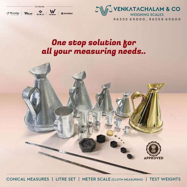 conical measuring# liter set# test weights# meter scale# cloth measuring# aluminium pouring