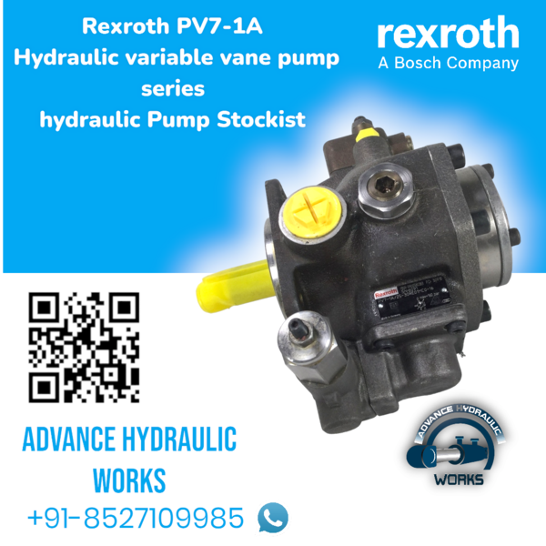 Rexroth PV7-1X/06-10 RA01MA0-010 Variable Vane PumpHydraulic pumps of type PV7...A are direct operated vane pumps with adjustable displacement.PV7-type vane pumps with adjustable displacement boast low flow pulsation and achieve very high repetition accuracies with low pressure peaks during the down control.The noise optimization achieved by adjusting the height adjustment screw provides for a low operating noise.Hydrodynamically lubricated plain bearings ensure a long life cycle.Key Feature :Very short Control timesLow Operating NoiseMounting and connection dimensions according to VDMA 24560/1 and ISO 3019-2Good EfficiencyLong Life CycleVariable DisplacementTechnical Specifications :Component Series : 1XShaft Load : Radial and axial force cannot be transmittedDirection of Rotation : Clockwise Rotation (Looking at the shaft end)Admissible Drive Torque : 50 NmLeakage Flow in the Zero Stroke: 1.7 L/mChange in flow : 7.5 l/minOperating Pressure Outlet : 100 BarOperating Pressure Leakage Outlet : 2 BarPlease Note: Image displayed on the website is a reference , the product specifications will be same however the actual product colour might differ. Kindly check the technical specifications provided in the description to make the better purchase decision.Disclaimer: The above item is non-refundable. Industrybuying does not bear any responsibility for any operational concerns you may experience with the purchased item.Buy Rexroth PV7-1X/06-10 RA01MA0-010 Variable Vane Pump online in India at wholesale rates. If you have been looking for Rexroth PV7-1X/06-10 RA01MA0-010 Variable Vane Pump dealers, your search ends here as you can get the best Rexroth PV7-1X/06-10 RA01MA0-010 Variable Vane Pump distributors in top cities such as Delhi NCR, Mumbai, Chennai, Bengaluru, Kolkata, Chennai, Pune, Jaipur, Hyderabad and Ahmedabad. You can purchase Rexroth PV7-1X/06-10 RA01MA0-010 Variable Vane Pump of the finest quality and rest assured to get the best in terms of both durability and performance. If you are bothered about the Rexroth PV7-1X/06-10 RA01MA0-010 Variable Vane Pump prices, you can be totally sure to get the best rates as ADVANCE HYDRAULIC WORKS brings you genuine Rexroth PV7-1X/06-10 RA01MA0-010 Variable Vane Pump rates and quality assured products only from the best of brands with exclusive brand discounts you won’t find anywhere else. Procure Rexroth PV7-1X/06-10 RA01MA0-010 Variable Vane Pump today and avail the best offers on your purchase.