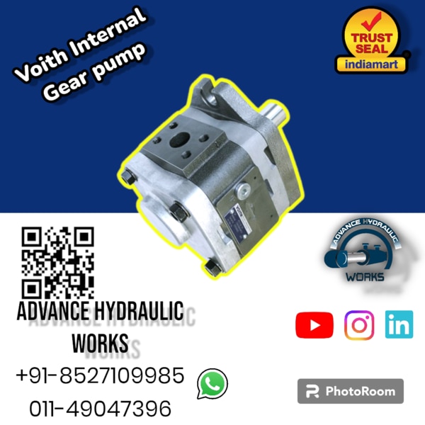 Voith IPVAP5-50-101 Hydraulic internal gear pump is very popular among the industries which are related to servo machines. Voith IPVAP series Hydraulic Pump generates too much pressure to get desired work with precision. Voith internal gear pump dealer is in wazirpur industrial area, Delhi, India.Specifications:Displacement: 50CCFlow: 75Lpm@2500rpmWeight: 16kgMax pressure: 315bar