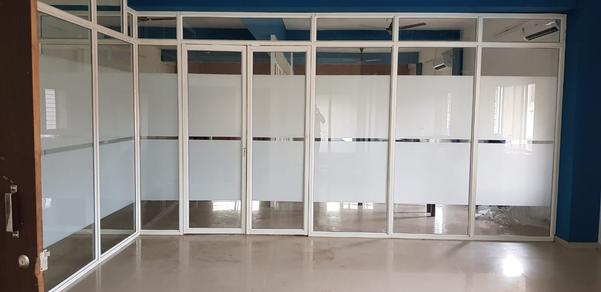 Aluminium Glass PartitionOffice Partitionshop Partition 