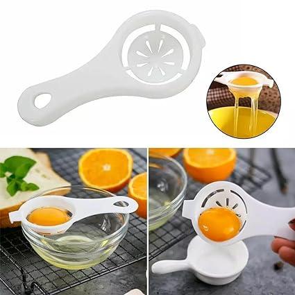No mess and No yolk slips through with this smart kitchen tool, premium egg white separator or egg yolk separator is a handy little gadget that will make your life in the kitchen so much easier and more enjoyable. The egg separator white yolk allows egg whites liquid to fully separate from yolks, for your baking and cooking needs within seconds. The structure of the egg divider allows the egg white to be filtered instantly.The egg separator is made of food grade wheat straw, which is safe, environmentally friendly and durable. can be used safely.The egg separator drain the egg white through the side openings and holes at the bottom, and has a smooth inner layer, protect the yolk from falling out and can be separated perfectly every time.The egg separator have elongated handle allows you to put it on the bowl, then hit the egg in the middle of the protein filter, and the contoured hole design allows the protein to leak out, wait a few seconds to get the yolk and protein.Just rinse the egg separator with a tap or immerse the egg separator in lukewarm water for a few seconds after use. The handle hole design is easy to store and hang.Wide range of applications: It is a great kitchen tool that can facilitate cakes, mayonnaise, mousse, muffins, meringues, etc. It is an ideal choice for amateurs and professional chefs.