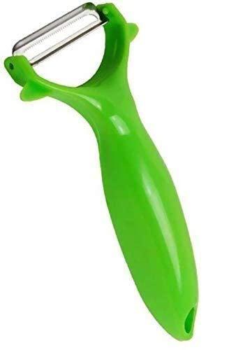Unique Design Home Multipurpose Y Shape Peeler with The quality stainless steel blade and the anti-slip handle makes it easy to use and durable. Vegetable & fruit Peeler is a handy tool that is specially engineered to give you an easy peeling experience. Handy side scoop tool for removal of an unwanted portion. It can also scoop out eyes and cuts specifically from potatoes. Pure Stainless Steel to peeler soft or harder outer veg. for all types of vegetables and Fruits Best in comfort to Grip Potato eye remover. Trim off the skins of fruits and vegetables with this peeler that makes it Ideal for all types of vegetables and fruits. Versatile and multifunctional as it can be used for Potato, Sweet Potato, Cucumber, Apple, Mango, Carrot, papaya. very convenient in use and compact, very convenient in use and less compact in terms of use while being compact in size, It can be Excellent gift for your beloved ones, Manufactured from Food grade plastic materials, Truly an excellent Kitchen Item Stylish Look, Safe to be washed in your dishwasher, Easy to use, clean and carry. Peels Easy and Save Time Ultra-sharp wide swivel blade can maintain minimal resistance when peeling, and perfect fit the fruit or vegetable clog with peels, save both time and labor! Features Perfect for larger tougher skinned vegetables like Squash Very fast everyday peeler Comfort rubber grip strips Highly developed larger blade with custom grind angle Angle the blade to adjust the thickness of peel as required Dishwasher Safe Food Safe BPA Free. MADE IN INDIA .