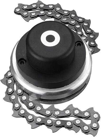 Brand Chain Trimmer Head is made of high quality metal material, sturdy and durable, providing a long life service. This product is a practical lawn mower accessory. With trimmer head and coil chains, it is helpful for trimming grass. You can easily install and operate it with the lawn mower. 65Mn chain is of high hardness, sharper and more durable. Easy to install and convenient to use. A practical replacement accessory for your trimmer. Perfect for garden or agricultural use. Weight: Approx. 547g Height: Approx. 6cm / 2.36inch Total Length: Approx. 33cm / 12.99inch