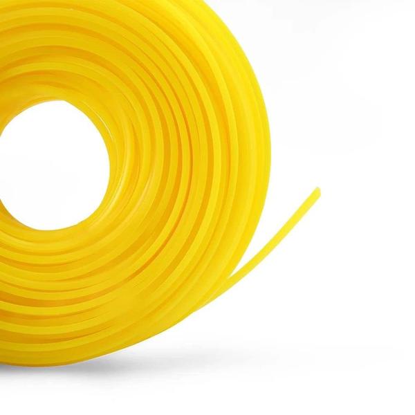 Sadaiv Nipun 3.5MM 50 Mtr Square Trimmer Line for Brush Cutter Grass Cutter Gasoline Brush Cutter Lawn Mower Electric Brush Cutter Crop Harvestor spair Parts Nylon Trimmer line PARAMETER: Length: 50ft, Diameter: 3.5mm FUNCTION: Use to cut through thick, heavy grass, brush and weeds. Ideal for use on pathways, sidewalks and tree belts. HIGH QUALITY MATERIAL: Made of thick and sturdy nylon provides longer lasting commercial cutting. LOW NOISE: Low noise makes you immersed in leisure time for mowing. IMPROVE WORK EFFICIENCY: High mowing efficiency, saving your time and efforts.