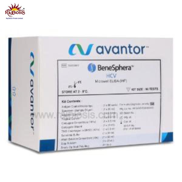 BeneSphera™ HCV ELISA kit is for the qualitative detection of antibodies to HCV from human serum and plasma.Use recombinant antigen, consisting of Core, NS3, NS4, NS5 AntigensDetects all subtypes of HCVSensitive to detect low antibody titreSensitivity: 100%Specificity: 99,3%BeneSphera™ HCV Microwell ELISA (IHF) is an in vitro, enzyme immuno assay for the qualitative determination of antibodies to Hepatitis C Virus in human serum or plasma.To evaluate specificity of the BeneSphera™ HCV a total of 1500 samples were tested. All these samples were collected from the normal donors. Out of 1500 samples, 10 samples were found to be positive with BeneSphera™ HCV . The specificity of the BeneSphera™ HCV was thus found to be 99,3%.The sensitivity of the BeneSphera™ HCV against tested commercially available HCV panels and samples obtained from clinical sites.To test reproducibility of BeneSphera™ HCV, three plates from three production batches each were randomly selected and tested against a Q.C. panel of HCV positive and negative samples.